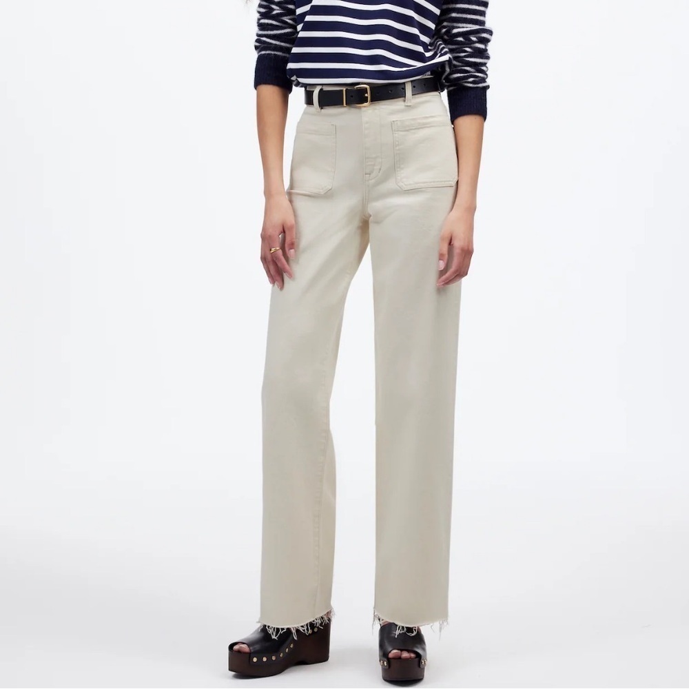 Madewell vintage canvas Emmett Wide-Leg Full Length Jean: Patch Pocket edition